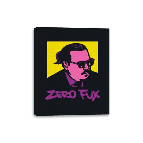 Zero Fux Given - Canvas Wraps Canvas Wraps RIPT Apparel 8x10 / Black