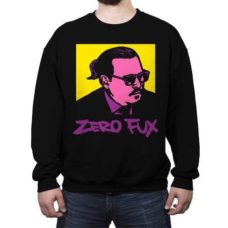 Zero Fux Given - Crew Neck Sweatshirt Crew Neck Sweatshirt RIPT Apparel Small / Black