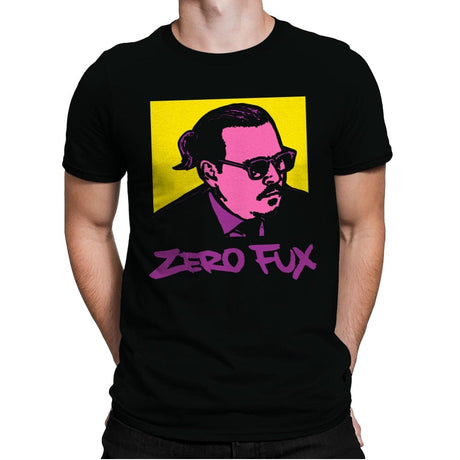 Zero Fux Given - Mens Premium T-Shirts RIPT Apparel Small / Black