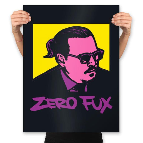 Zero Fux Given - Prints Posters RIPT Apparel 18x24 / Black