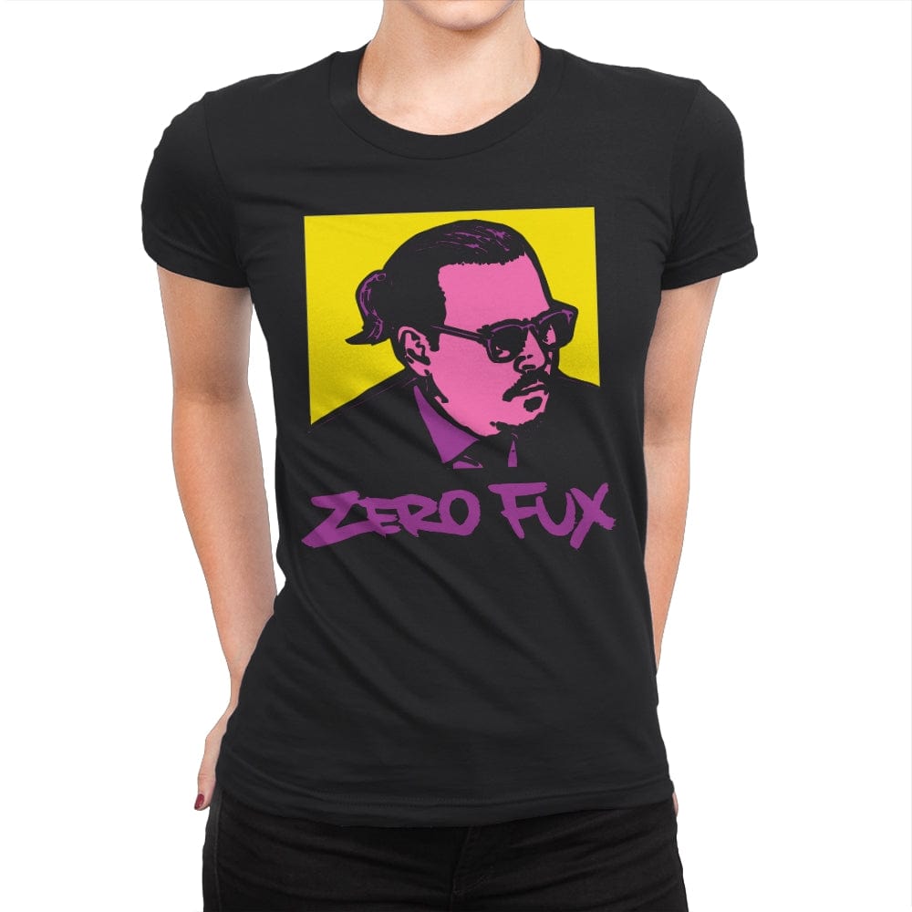 Zero Fux Given - Womens Premium T-Shirts RIPT Apparel Small / Black