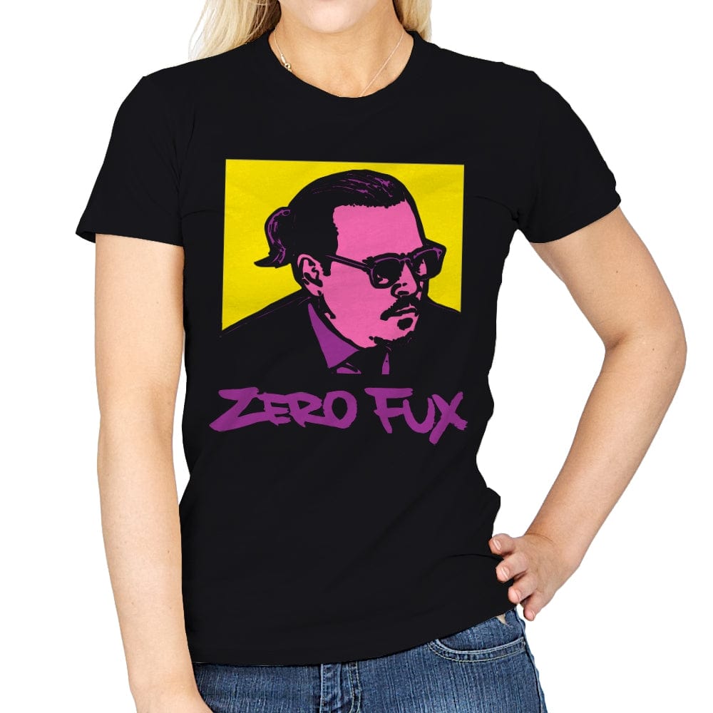 Zero Fux Given - Womens T-Shirts RIPT Apparel Small / Black