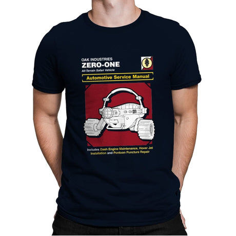 Zero One Service Manual - Mens Premium T-Shirts RIPT Apparel Small / Midnight Navy