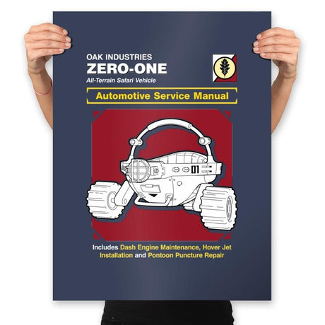Zero One Service Manual - Prints Posters RIPT Apparel 18x24 / Navy