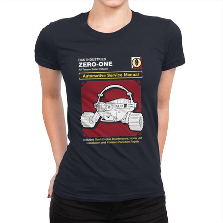 Zero One Service Manual - Womens Premium T-Shirts RIPT Apparel Small / Midnight Navy