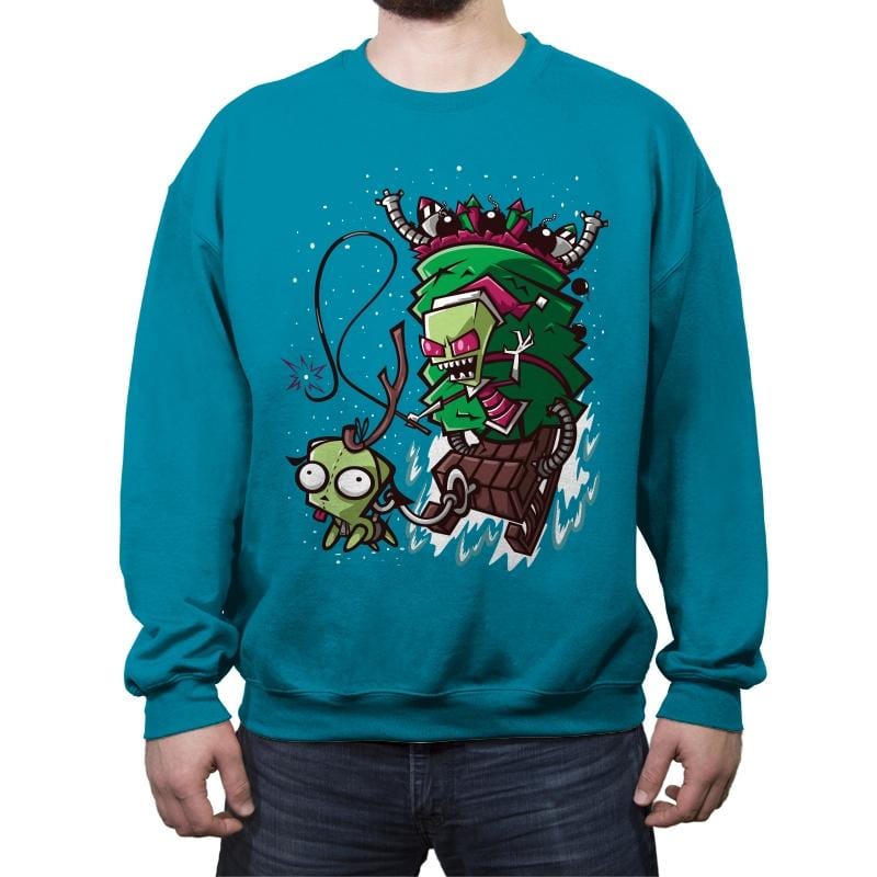 Zim Stole Christmas - Crew Neck Sweatshirt Crew Neck Sweatshirt RIPT Apparel