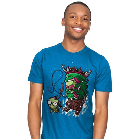 Zim Stole Christmas - Mens T-Shirts RIPT Apparel Small / Turquoise