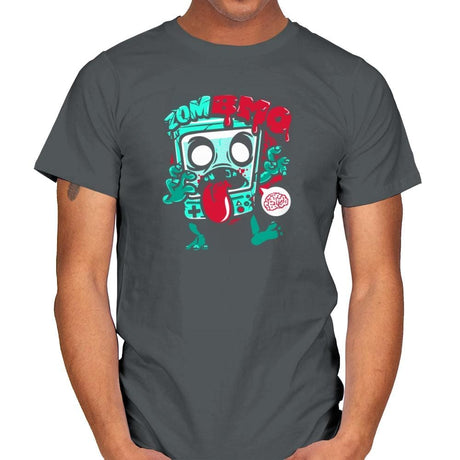 Zombmo Exclusive - Dead Pixels - Mens T-Shirts RIPT Apparel Small / Charcoal